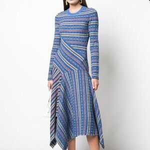 Opening Ceremony Rib knit midi sweater dress - blue Size XS
